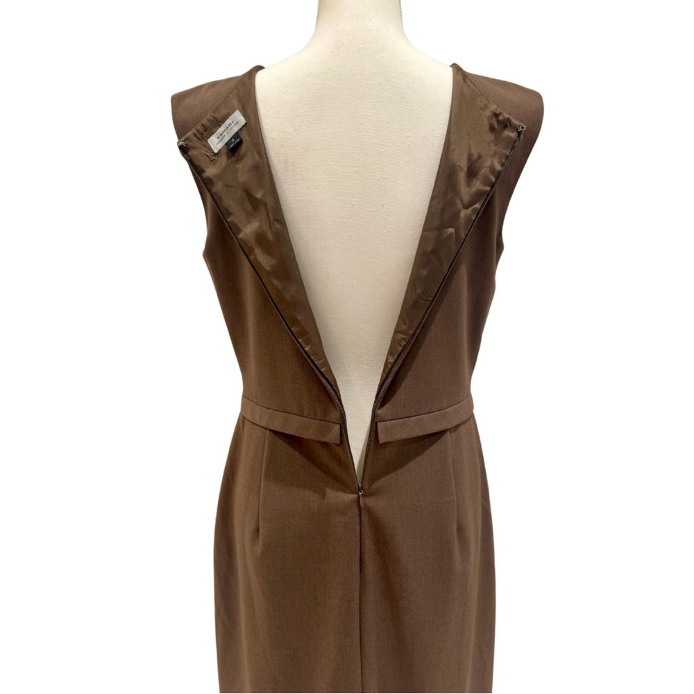 Tahari Sleeveless Sheath Dress | Beige / Tan (8) - Picture 2 of 11